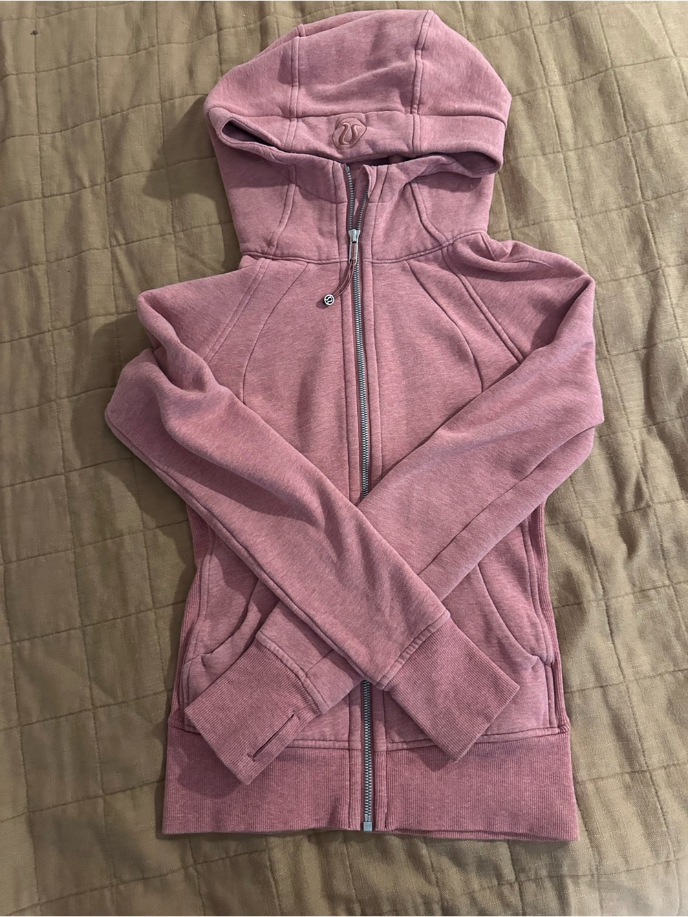 Lululemon Scuba Hoodie Full Zip Dusty Rose Pink Size 2 Zip Up Jacket